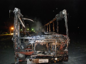 Depois de ataque em Agrolândia, subiu para 39 número de ônibus incendiados (Foto: Giácomo Miranda/Diário Alto Vale)