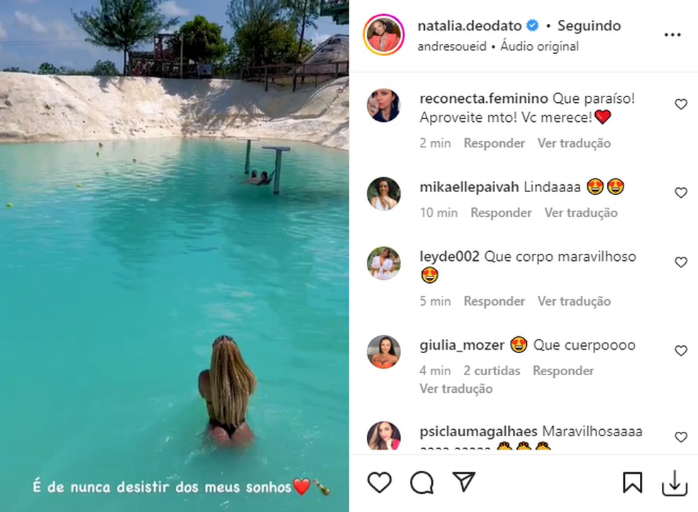 Natália Deodato — Foto: Reprodução/Instagram