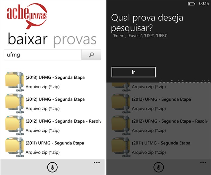 AcheProvas disponibiliza gratuitamente provas do Enem e universidades públicas e privadas do Brasil para o seu Windows Phone (Foto: Divulgação/Windows Phone Store)
