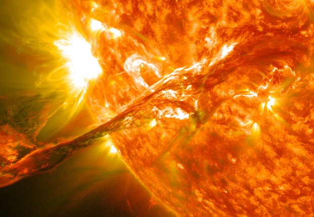 Tempestade solar, sol,  (Foto: NASA/GSFC/SDO)