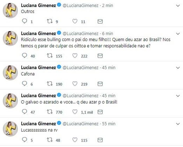Luciana Gimenez critica Galvão Bueno (Foto: Reprodução/Twitter)