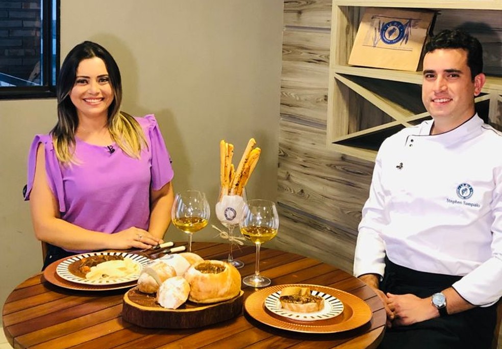 Quem ensinou a receita foi o chef Stephen Sampaio, de Campina Grande — Foto: TV Paraíba/Reprodução
