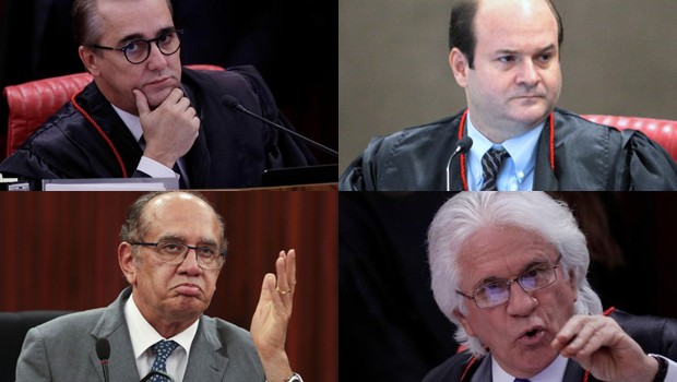Ministros do TSE que salvaram a chapa Dilma-Temer da cassação (Foto: Ueslei Marcelino/Reuters; Marcello Casal Jr/Agência Brasil; Divulgação/TSE)