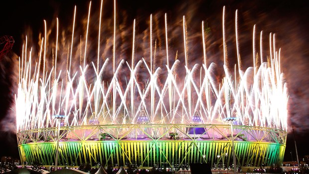 Brasil, Estádio Fogos, Olimpiadas, encerramento (Foto: Agência Reuters)