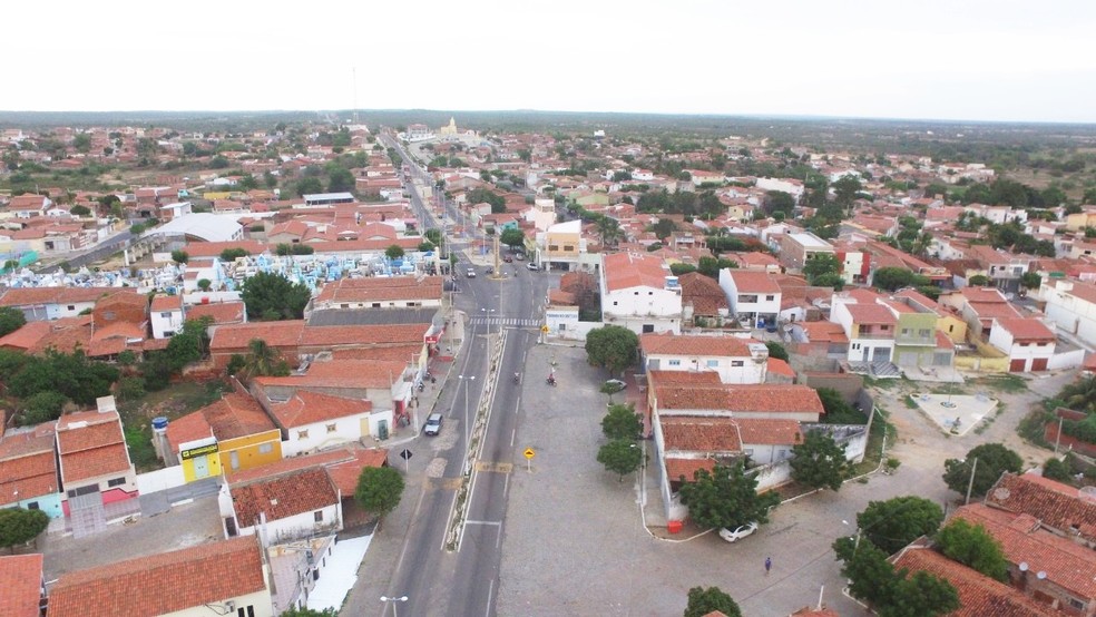 Cidade de Campo Grande, no Oeste potiguar  — Foto: Diego Moicano 