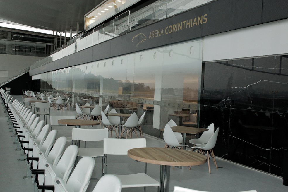 Setor Oeste da Arena Corinthians deve receber restaurante ainda neste ano. Na foto, o espaço Business Lounge (Foto: Divulgação)