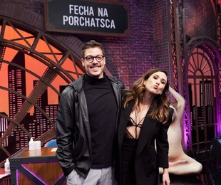 Fabio Porchat e Tatá Werneck no 'Lady night' | Juliana Coutinho/Multishow