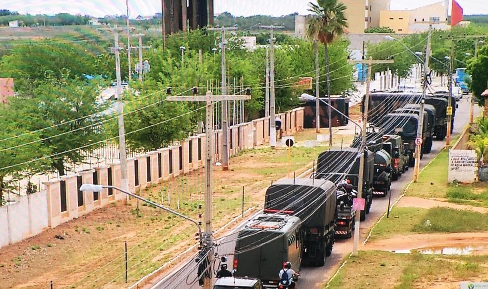Militares do ExÃ©rcito devem ficar em MossorÃ³ atÃ© o dia 27 â€” Foto: Inter TV Costa Branca