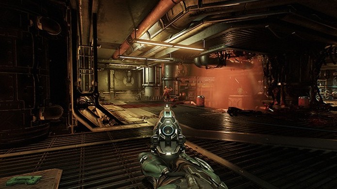 Novo Doom ganha visão clássica das armas no centro da tela em atualização (Foto: Reprodução/Eurogamer)