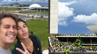 Tenista suspenso por doping, Gustav Klier esteve em atos terroristas em Brasília com a namorada Vitoria Gonçalves