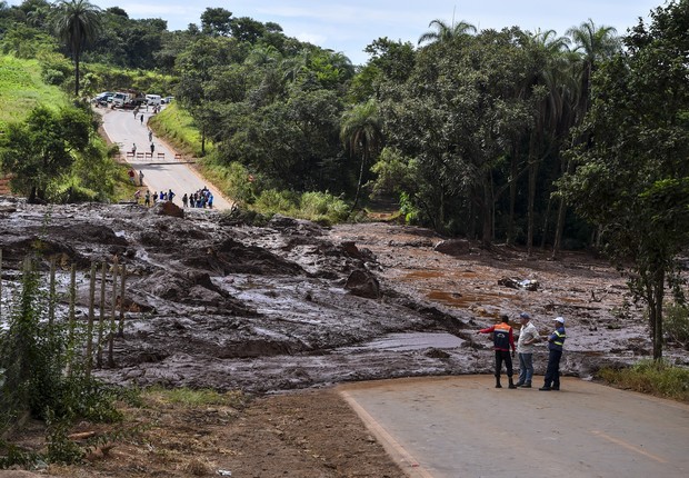 Barragem da Vale rompida em Brumadinho, Minas Gerais (Foto: Getty Images)