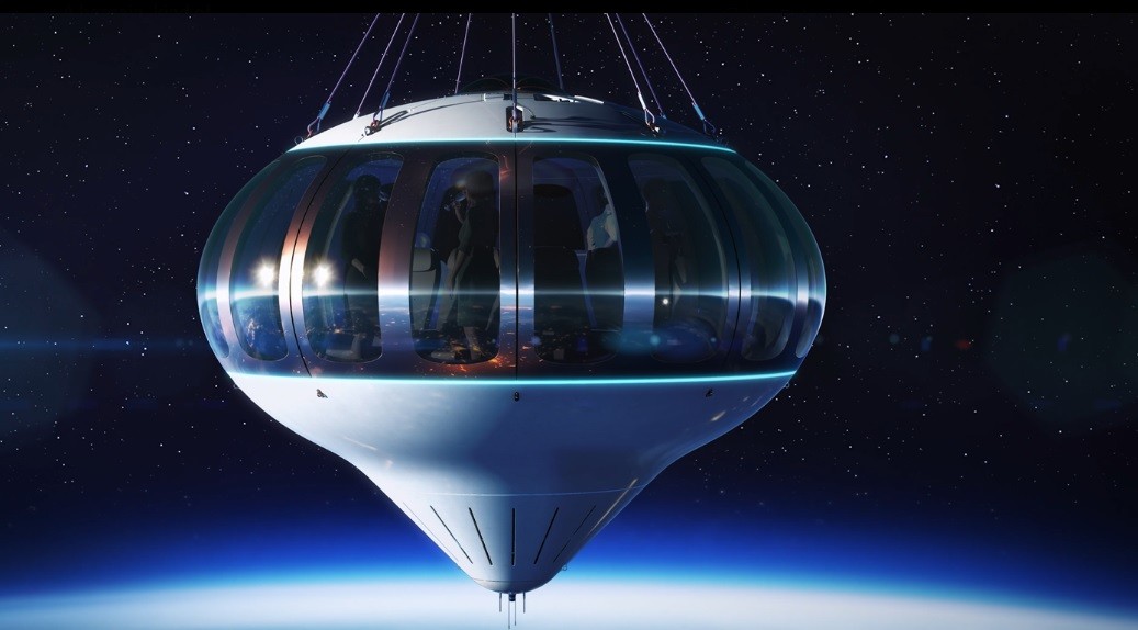 A Space Perspective acaba de divulgar imagens do balão Spaceship Neptune. que levará turistas ao espaçoDivulgação/ Space Perspective