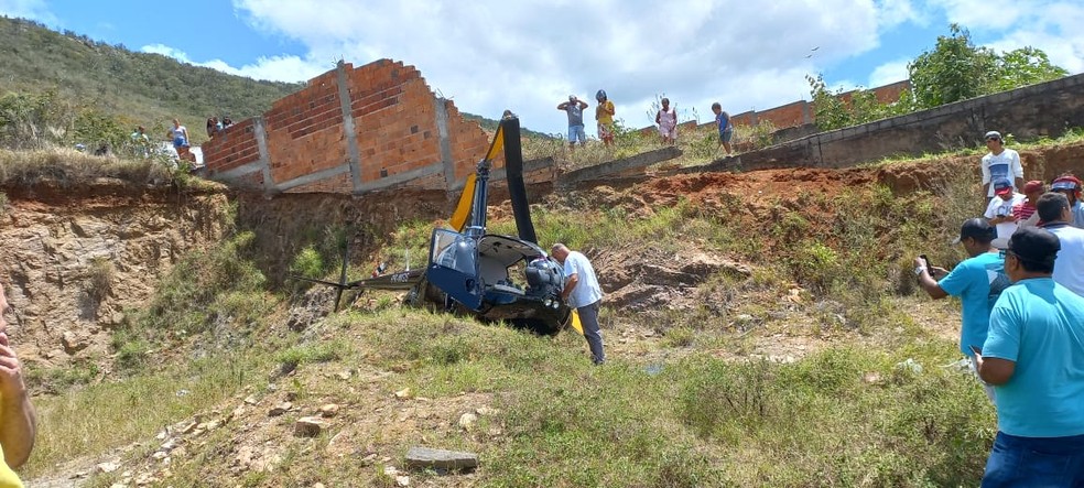 Helicóptero com deputado federal cai na Bahia — Foto: Arquivo pessoal