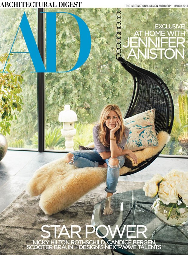 Jennifer Aniston mostra a casa onde mora com Justin Theroux (Foto: ARCHITECTURAL DIGEST / DIVULGAÇÃO) Jennifer Aniston mostra a casa onde mora com Justin Theroux (Foto: ARCHITECTURAL DIGEST / DIVULGAÇÃO)