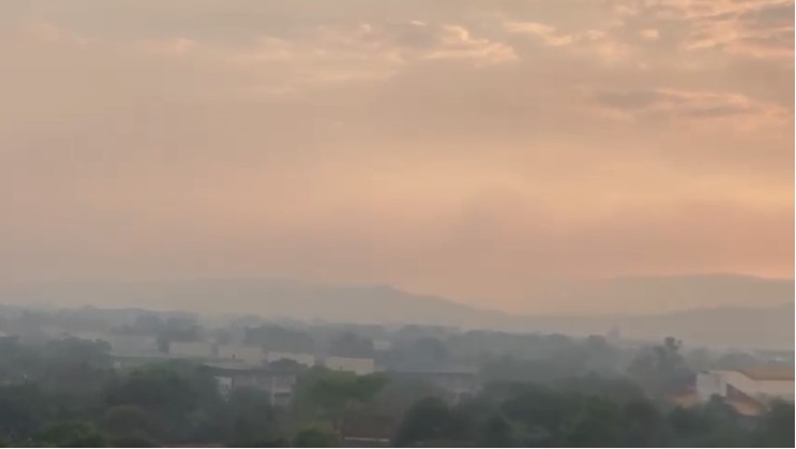 Área urbana de Palmas volta a ficar coberta pela fumaça