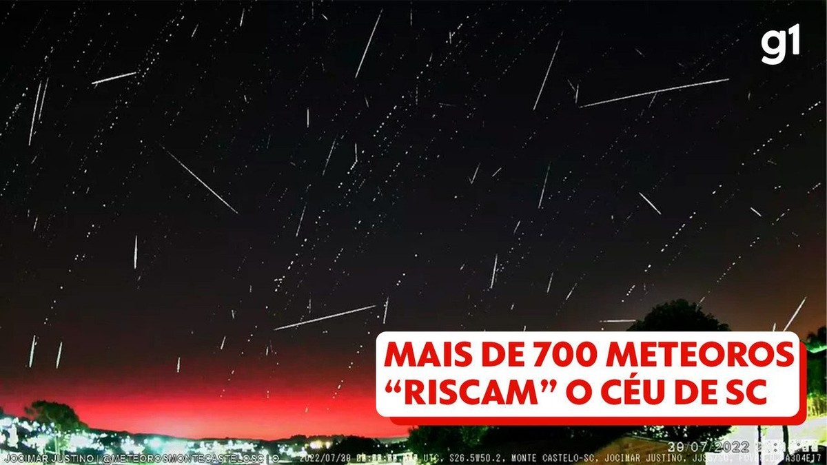Imágenes muestran más de 700 meteoros «arañan» el cielo de SC en una noche |  Santa Catarina