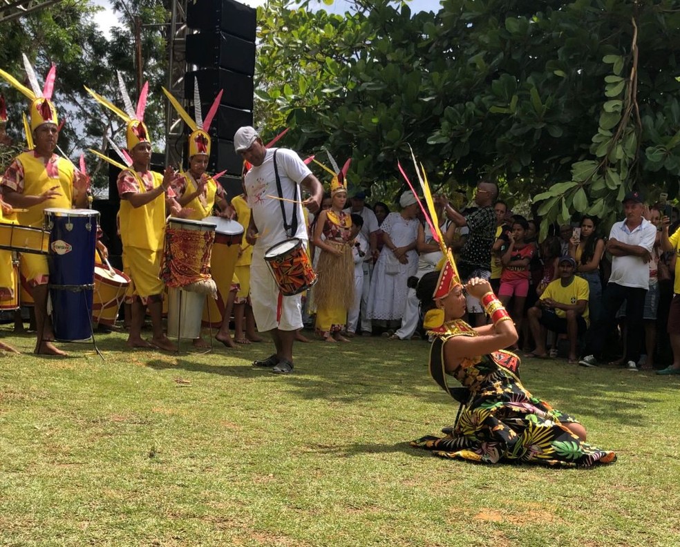 Dia da Consciência Negra no Parque Memorial Quilombo dos Palmares, em União dos Palmares, Alagoas — Foto: Nick Marone/TV Gazeta