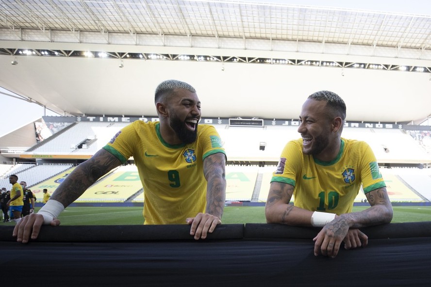 Gabigol e Neymar são amigos de longa data e jogam juntos pela seleção brasileira