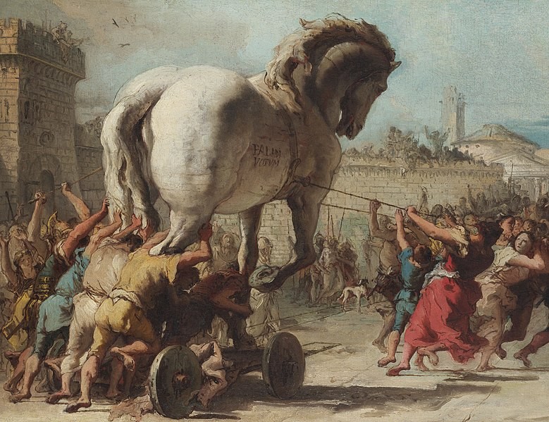O famoso Cavalo de Troia, que levou a cidade a ser destruída (Foto: Wikimedia Commons)