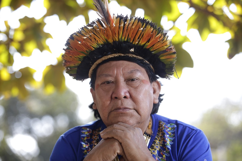 Davi Kopenawa Yanomami, liderança indígena brasileira Agência O Globo — Foto:         