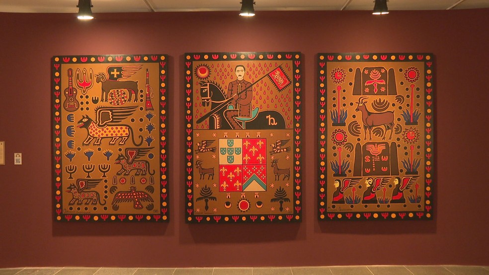 CCBB apresenta exposição de arte para comemorar 52 anos do Movimento Armorial de Ariano Suassuna, em Brasília — Foto: TV Globo/Reprodução