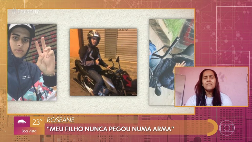 "Meu filho nunca pegou numa arma", afirma Roseane, mãe de jovem morto pela polícia em SP — Foto: Reprodução/TV Globo