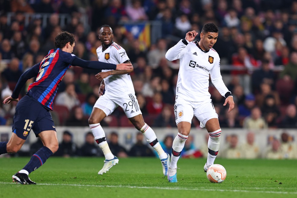 Manchester United x Barcelona: times disputam vaga nas quartas de final da Europa League — Foto: Robbie Jay Baratt/AMA/Getty Images