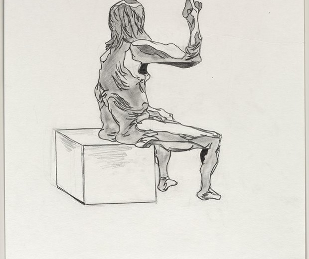 Desenho de Iggy Pop nu (Foto: Divulgação/Brooklyn Museum)