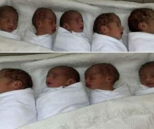 Os nove bebês nasceram prematuros e precisaram de cuidados especiais nos primeiros meses de vida (Foto: Reprodução/Daily Mail)