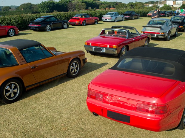 Modelos como 968 conversível, 914 e 911 Targa em exposição de Porsches (Foto: Flavio Moraes/G1)