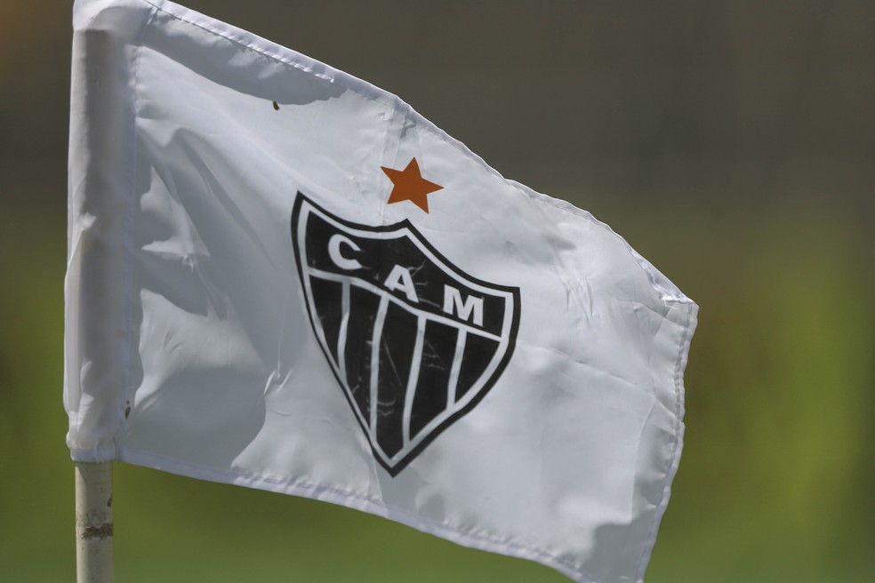Bandeira do Atlético-MG, na Cidade do Galo — Foto: Pedro Souza / Atlético-MG