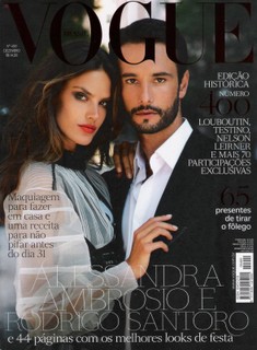 Dezembro 2011: Alessandra Ambrósio e Rodrigo Santoro fotografados por Eric Guillemain