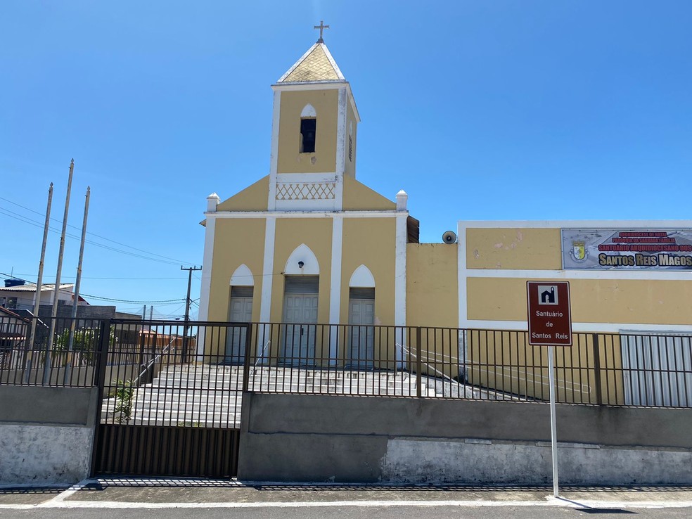 Santuário dos Santos Reis, localizada no bairro Santos Reis, na Zona Leste de Natal — Foto: Kleber Teixeira/Inter TV Cabugi