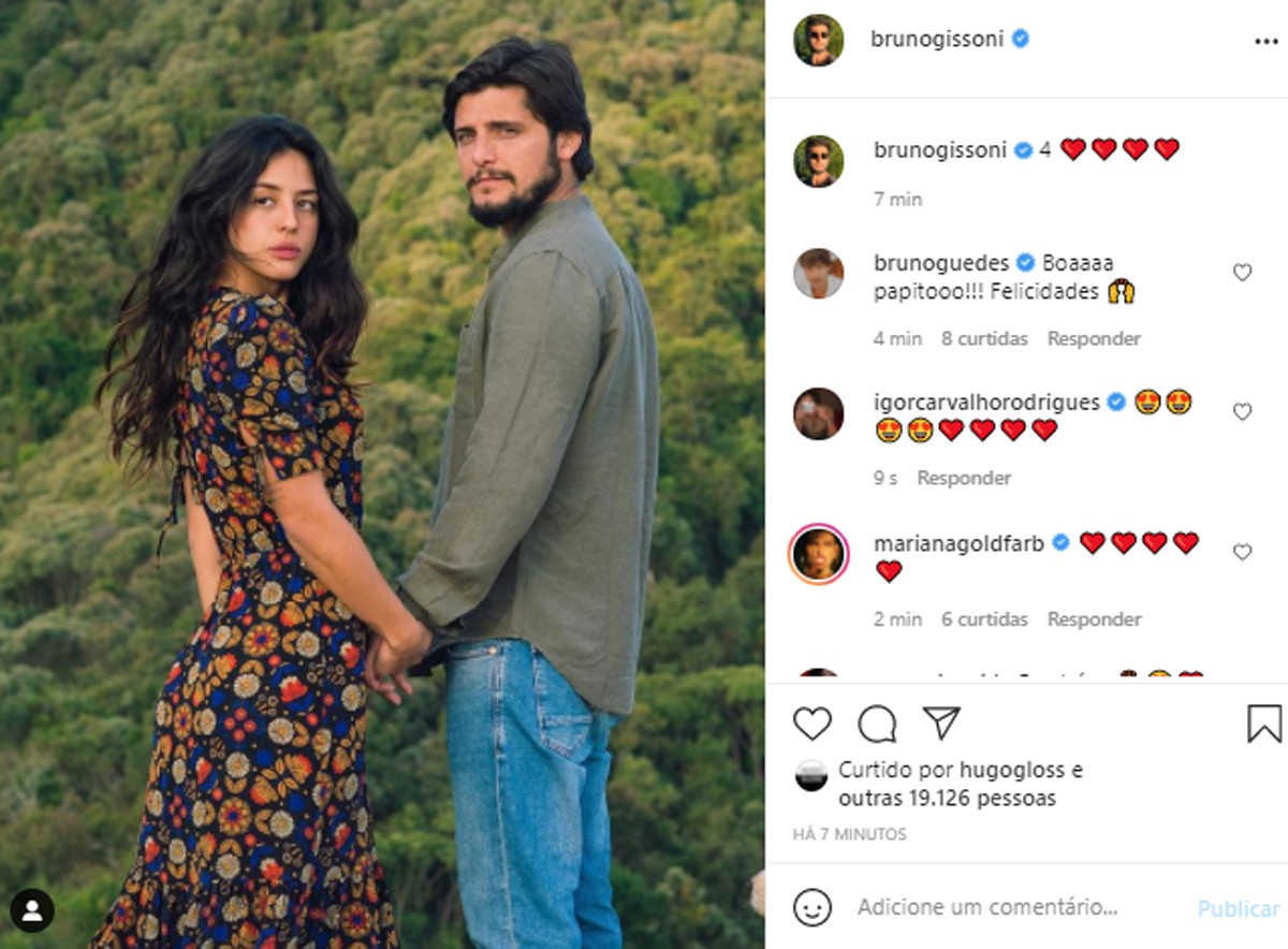 Bruno Gissoni celebra segunda gravidez de Yanna Lavigne (Foto: Reprodução/Instagram)