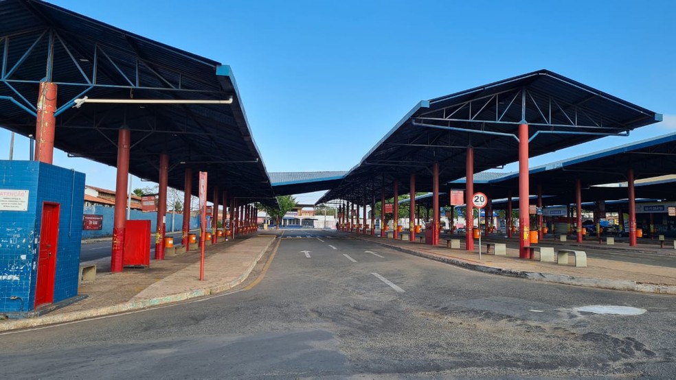 Terminais de Integração seguem sem presença de passageiros durante greve dos rodoviários na Grande São Luís — Foto: Douglas Pinto/TV Mirante