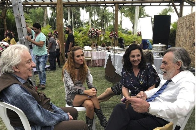 Marco Nanini, Carol Garcia, Rosi Campos e José de Abreu (Foto: Arquivo pessoal)