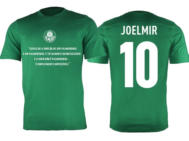 Camisa que o time do Palmeiras vai usar em homenagem a Joelmir Beting (Foto: Divulgação)