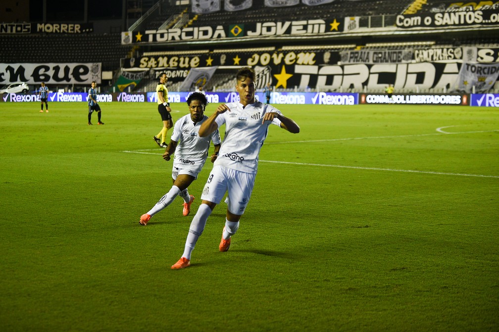 Kaio Jorge comemora gol contra o Grêmio — Foto: Staff Images / CONMEBOL