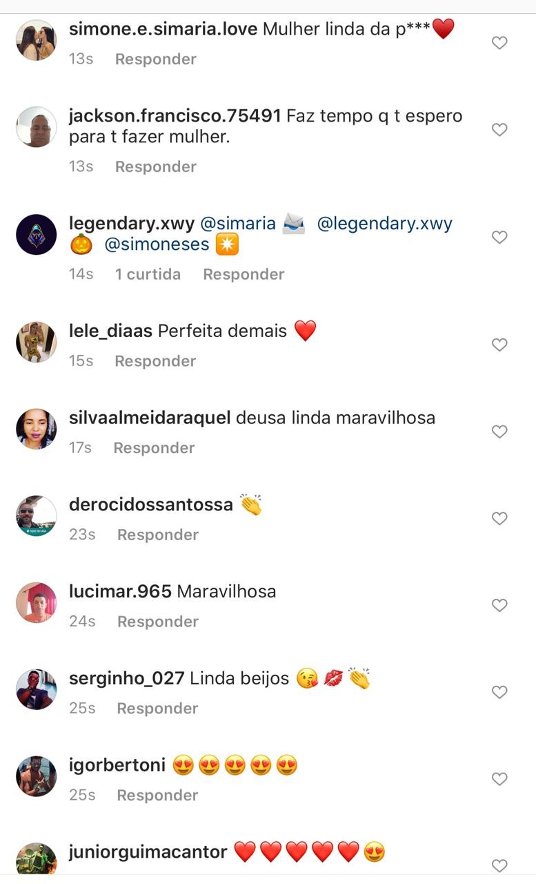 Simaria Mendes recebe elogios por foto de lingerie (Foto: Reprodução/Instagram)