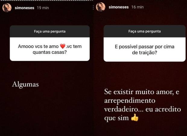 Simone Mendes  responde a perguntas os seguidores (Foto: Reprodução/Instagram)