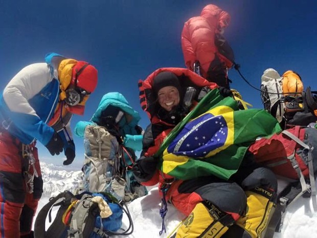 Bauruense atingiu o topo do Everest na quinta-feira  (Foto: Thais Amadei Pegoraro/ Arquivo pessoal )