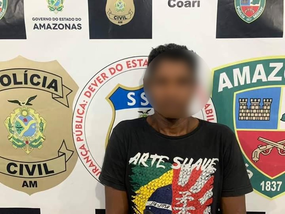 Suspeito de estuprar e engravidar filha de 13 anos é preso no interior do AM  — Foto: Divulgação/PC AM 