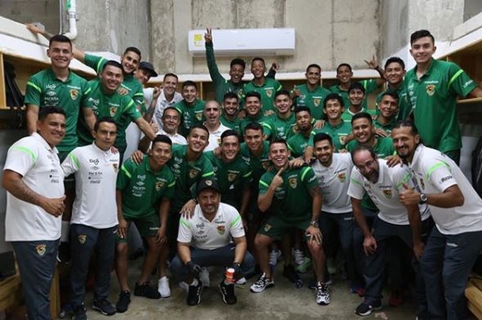 Delegação boliviana na Colômbia: seleção foi a última a divulgar os 23 convocados — Foto: Seleção Boliviana de Futebol