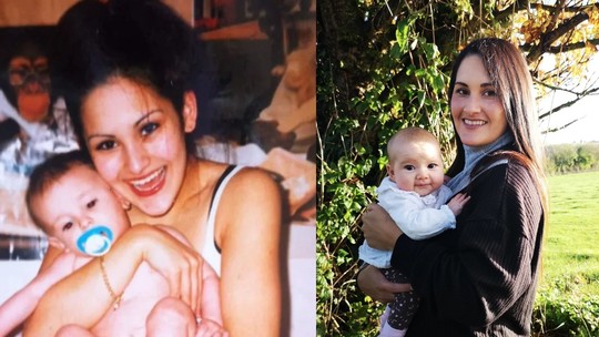 
"Eu tive meus bebês com 25 anos de diferença e eles nasceram exatamente no mesmo dia", diz mãe 
