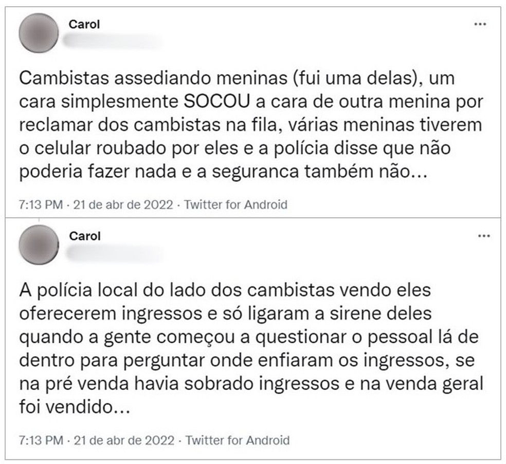 Fãs de Justin Bieber denunciam violência na fila para comprar ingressos do show do cantor em São Paulo  — Foto: Reprodução/Twitter