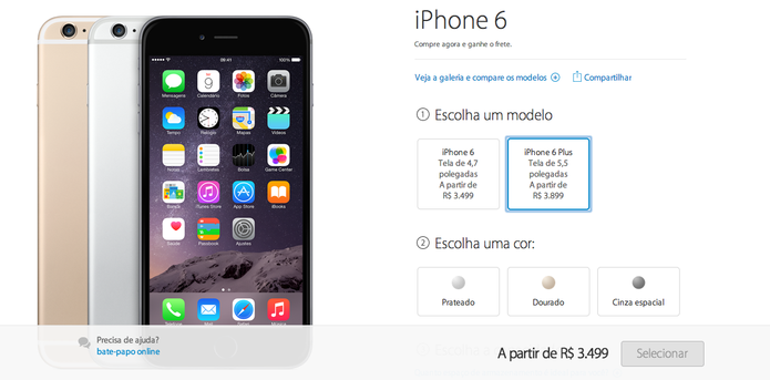 iPhones estão mais caros na loja virtual da Apple no Brasil (Foto: Reprodução / TechTudo)