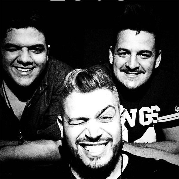 João Agripino com a dupla Fabio e Guilherme (Foto: Reprodução/Instagram)