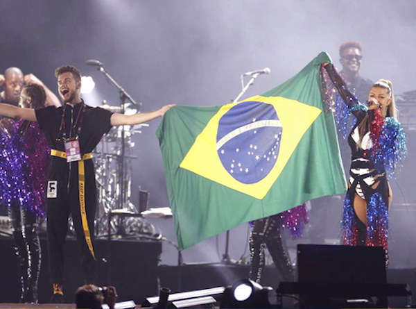 A cantora Fergie durante sua apresentação no Rock in Rio (Foto: Instagram)