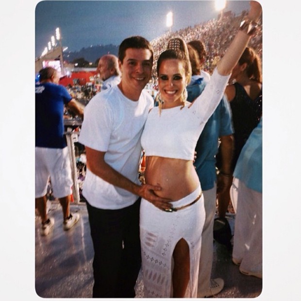 Fernanda Pontes, grávida de 6 meses, ao lado do marido, Diogo Boni (Foto: Reprodução/instagram)