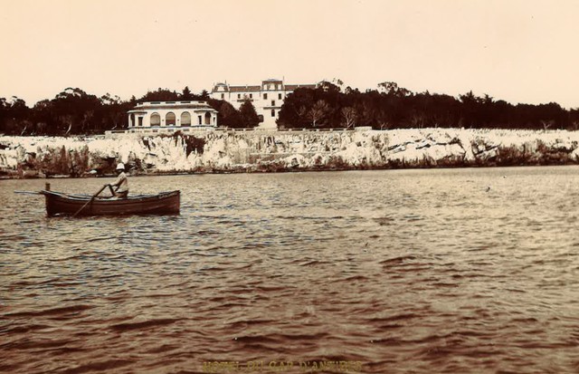 Passado: foto do hotel visto do mar em 1914 (Foto: Reprodução )